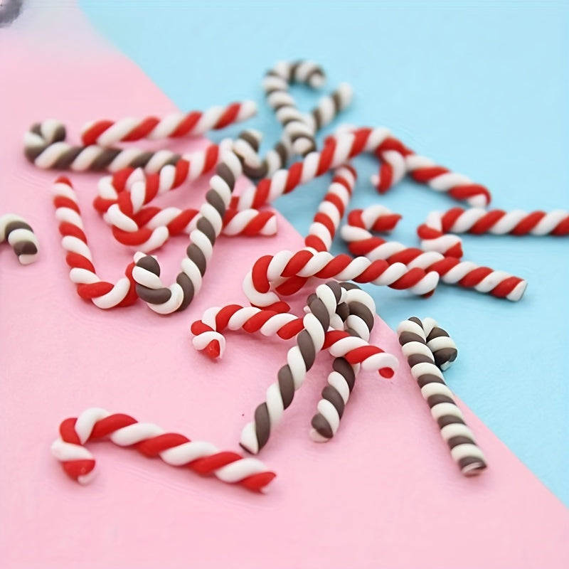 10pcs Christmas Candy Crutches DIY Jewelry Crafts Arts Supplies