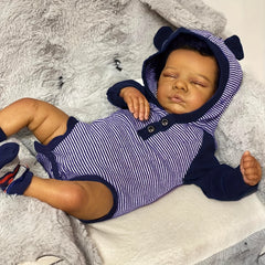 Realistic Reborn Baby Doll Soft Cloth Body Implanted Hair Socks Paci