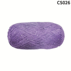 Cotton Sequin Yarn Worsted for DIY Arts Crafts Sewing Beginners