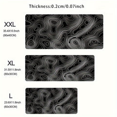 Topographic Map Large Mouse Pad Laptop Gaming Accessories Keyboard Mat Mousepad