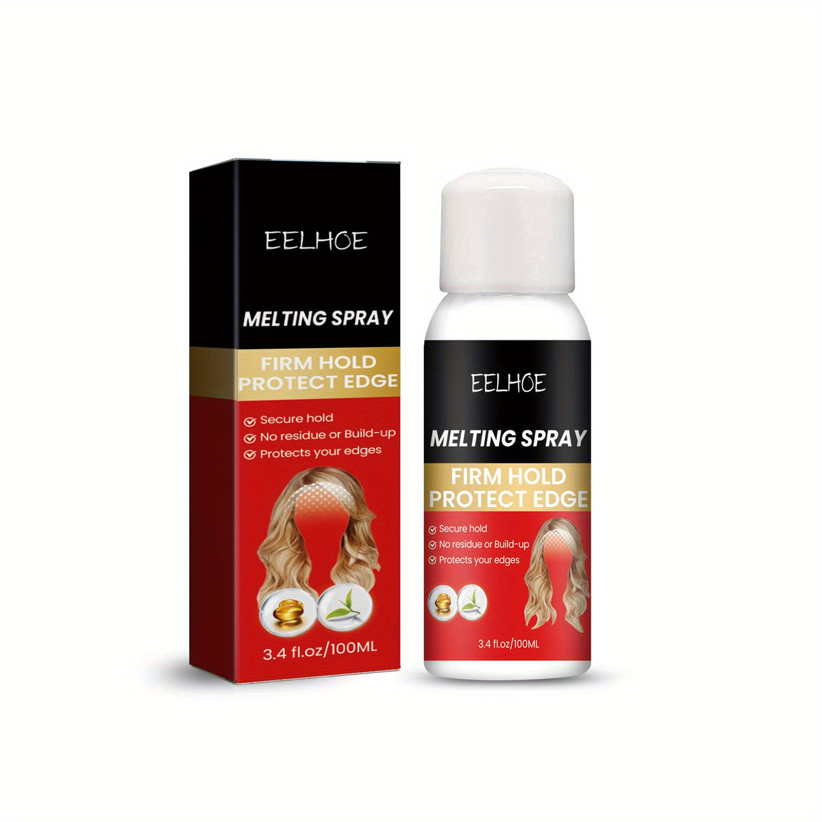 2 Pcs Wig Adhesive Spray Hair Curtain Hairline Easy Dry Skin Safe Spray