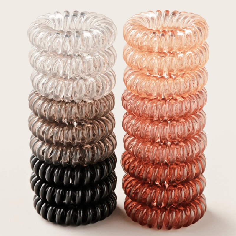 18pcs Tel Cord Hair Tie Elastic Bands Ponytail Holder Headband