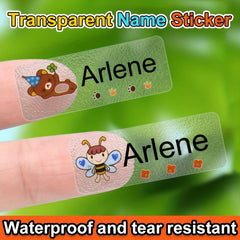 Custom Name Sticker Waterproof Transparent Label School Scrapbook Sticker
