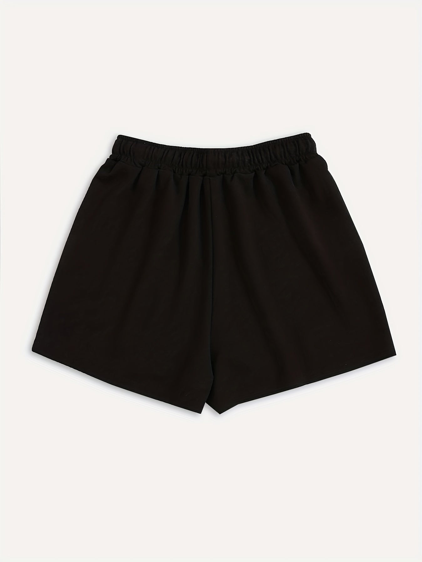  Lip Print Drawstring Sports Shorts Loose Fit