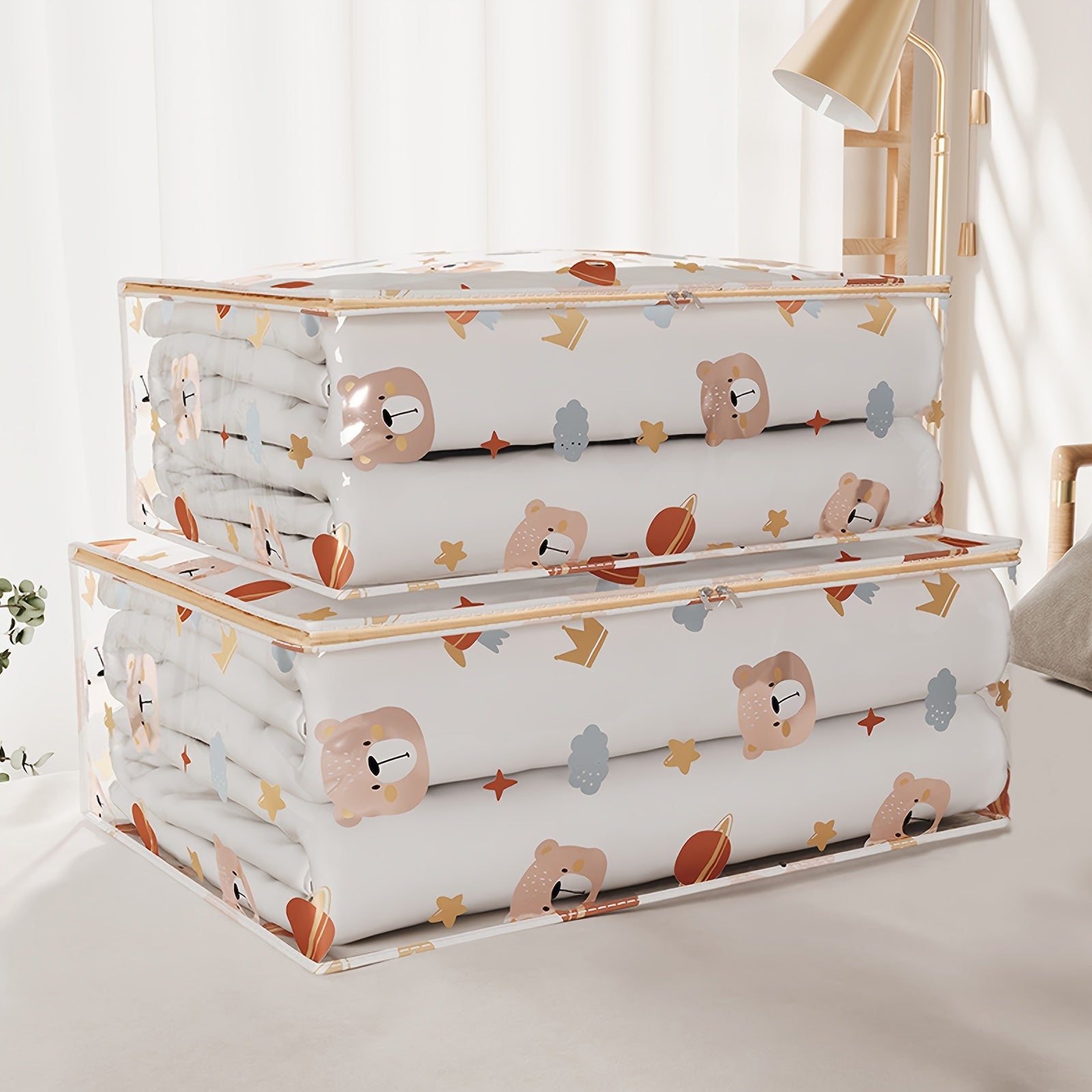 Cartoon Space Bear Blanket Bag Functional Polyester Gift