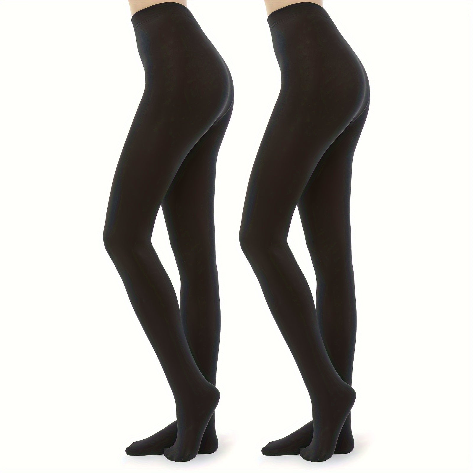 3 Pairs Plush Lined Tights High Waist Thermal Leggings Women's Stockings