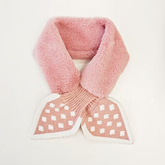 Plush Neck Scarf Soft Warm Winter Bow Tie Scarf