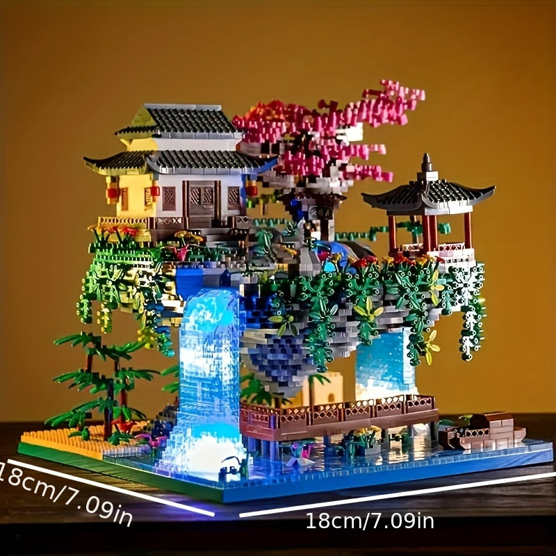Peach Blossom Tree House Building Blocks Set - Large Scale ABS Building Blocks
