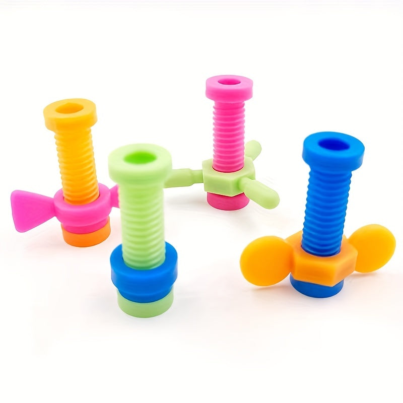 Colorful Screwing Toy Rotating Screw Pencil Cases Fidget Toy For Kids