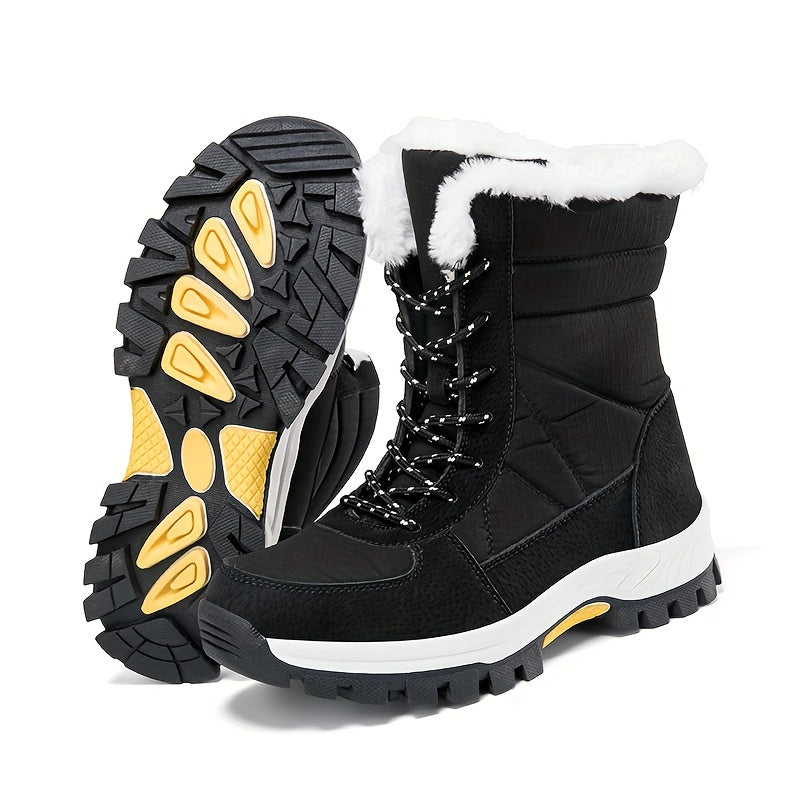 Fur Fleece Lined Snow Boots Waterproof Winter Shoes