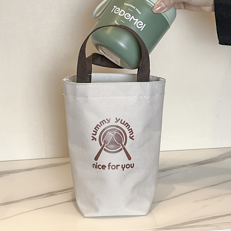 Insulated Lunch Bag Oxford Cloth Portable Bento Box Tote