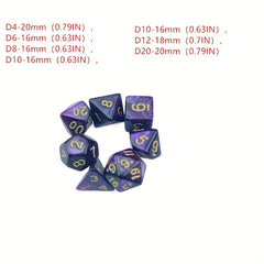 7pcs Sided Dice Board Game Dice Props Acrylic Entertainment Game