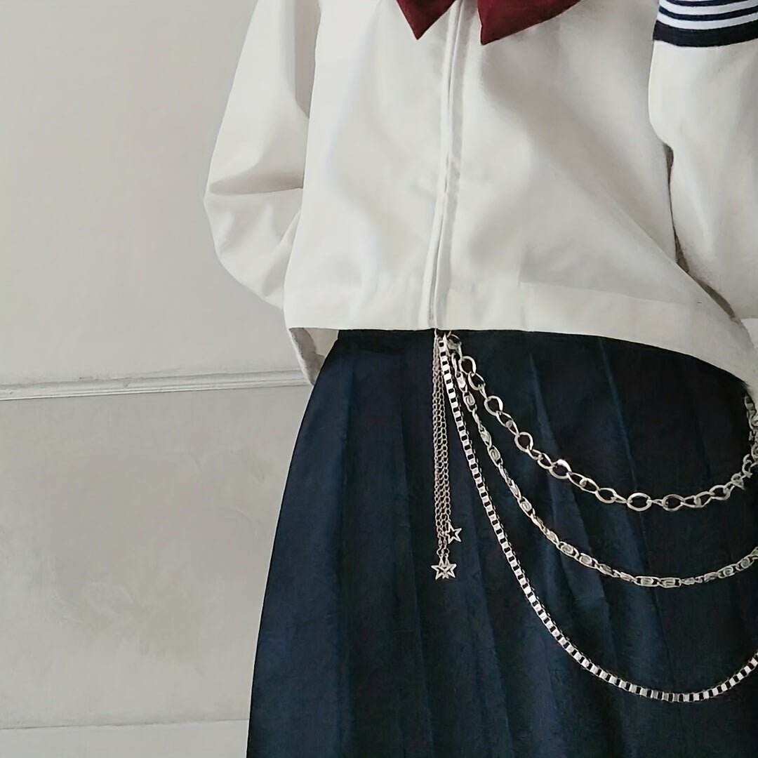 Star Pendant Chain For Pant Metal Trousers Jeans Key Chain