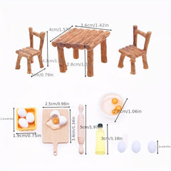 Dollhouse Food Play Set Pretend Play Kitchen Accessories Mini Food Toy