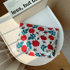 Fresh Floral Cosmetic Bag Fabric Clutch Portable Makeup Lipstick Storage