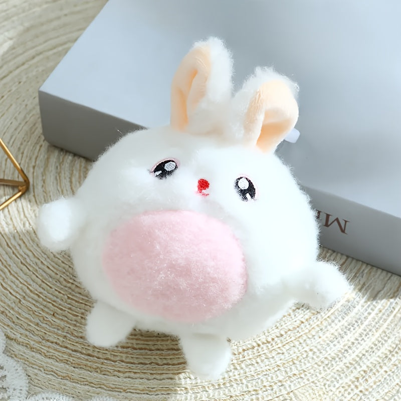 Girl Egg Doll Little Bunny Plush Toy Backpack Keychain