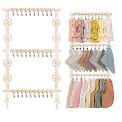 Bohemian Lace Barrettes Bib Organizer & Hair Accessory Hanger