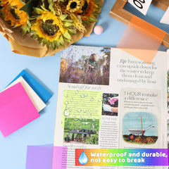 24 Packs Transparent Sticky Notes 1200 Sheets Waterproof Adhesive 7.6"