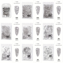 1440Pcs Rhinestones Nail Art Round Crystals Strass Glass Nail Charms