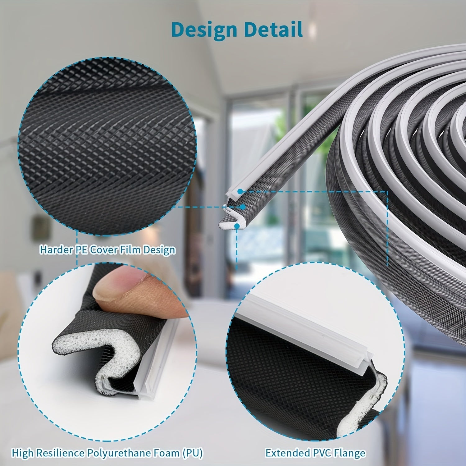 7.92m Kerf Weather Stripping Seal Strip for Doors Frame
