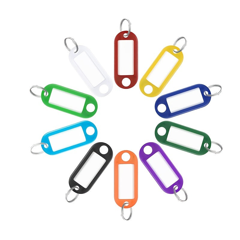Plastic Key Tags Containers Key Tags Rings Durable Split Ring Tag Windows