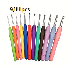 9-11pcs Crochet Hooks Set Tool Needle Knitting Rod Crochet Sewing Supplies