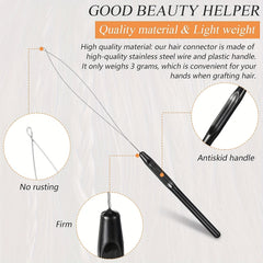 5pcs Hair Extension Loop Needle Threader Wire Pulling Hook Tool