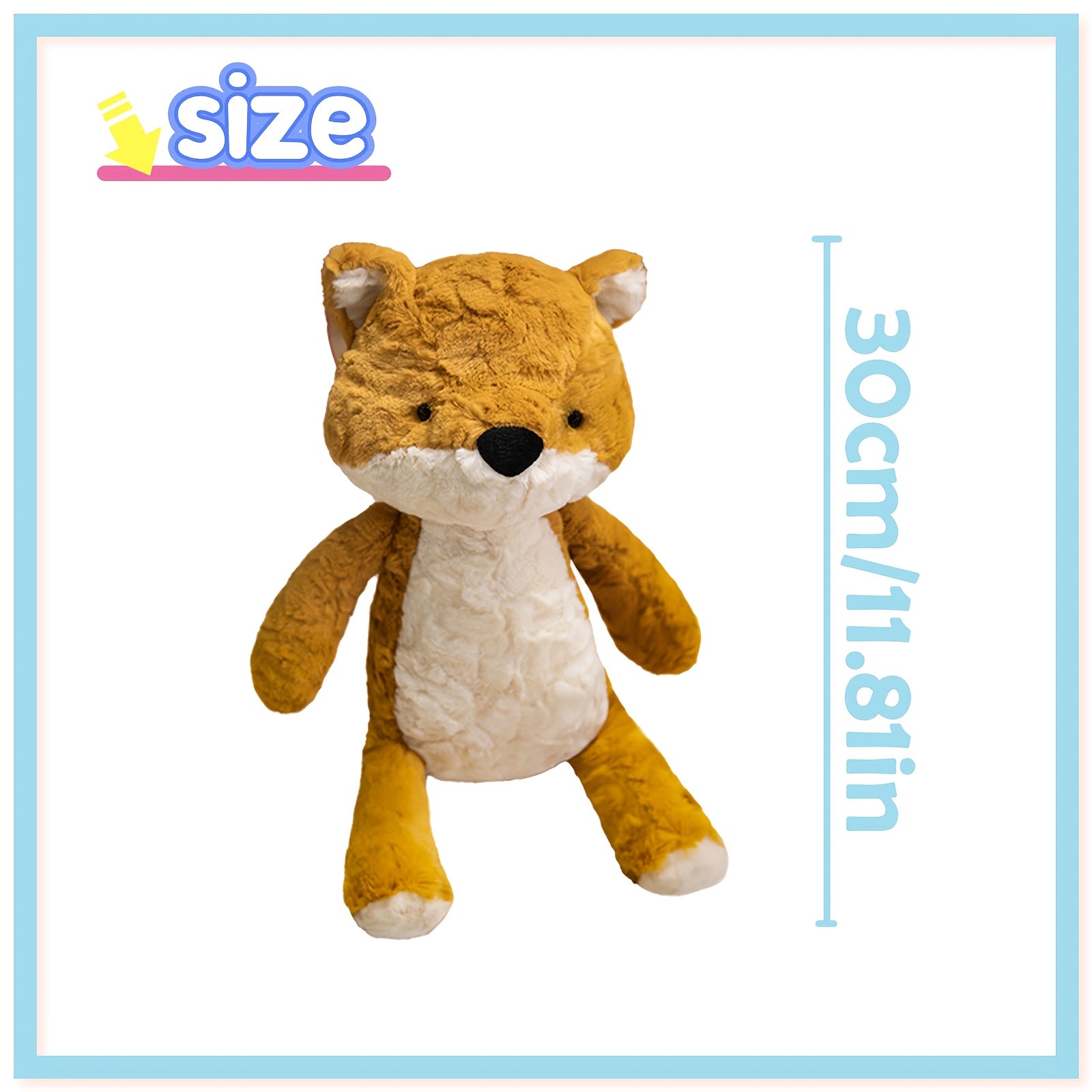 Cartoon Animal Plush Dolls - Dog, Monkey, Panda, Fox, Cat