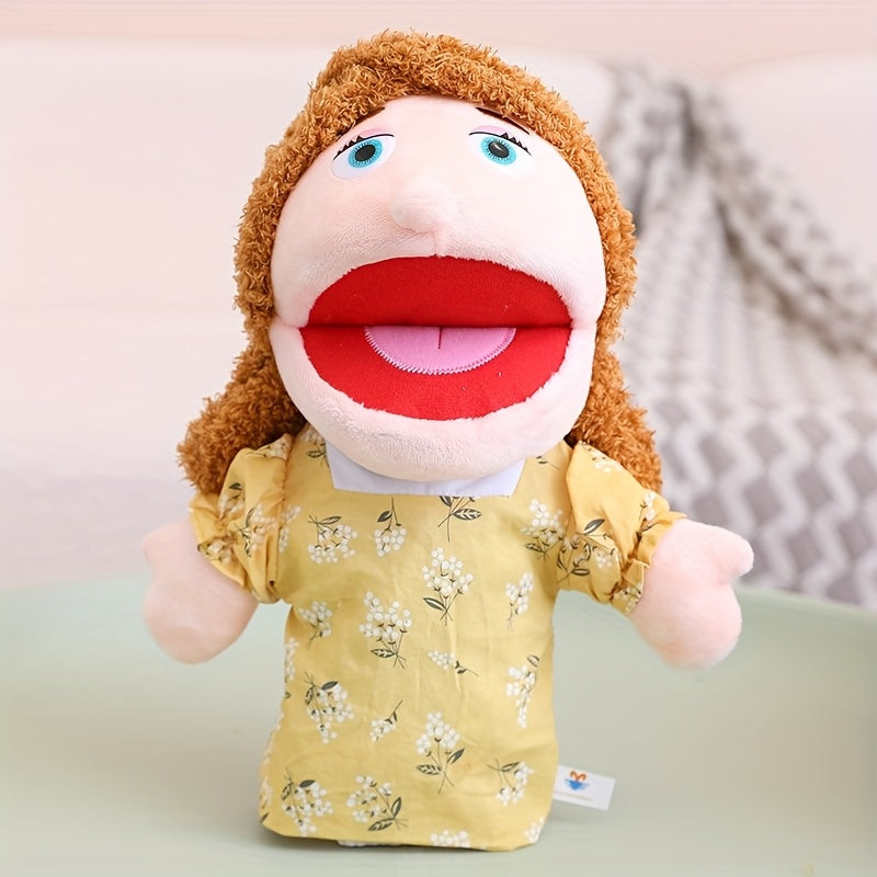 Interactive Plush Toy with Mouth Openings for Storytelling and Education