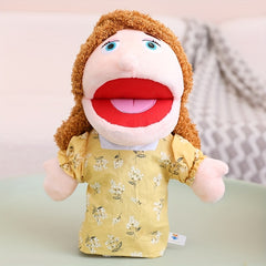 Interactive Plush Toy with Mouth Openings for Storytelling and Education