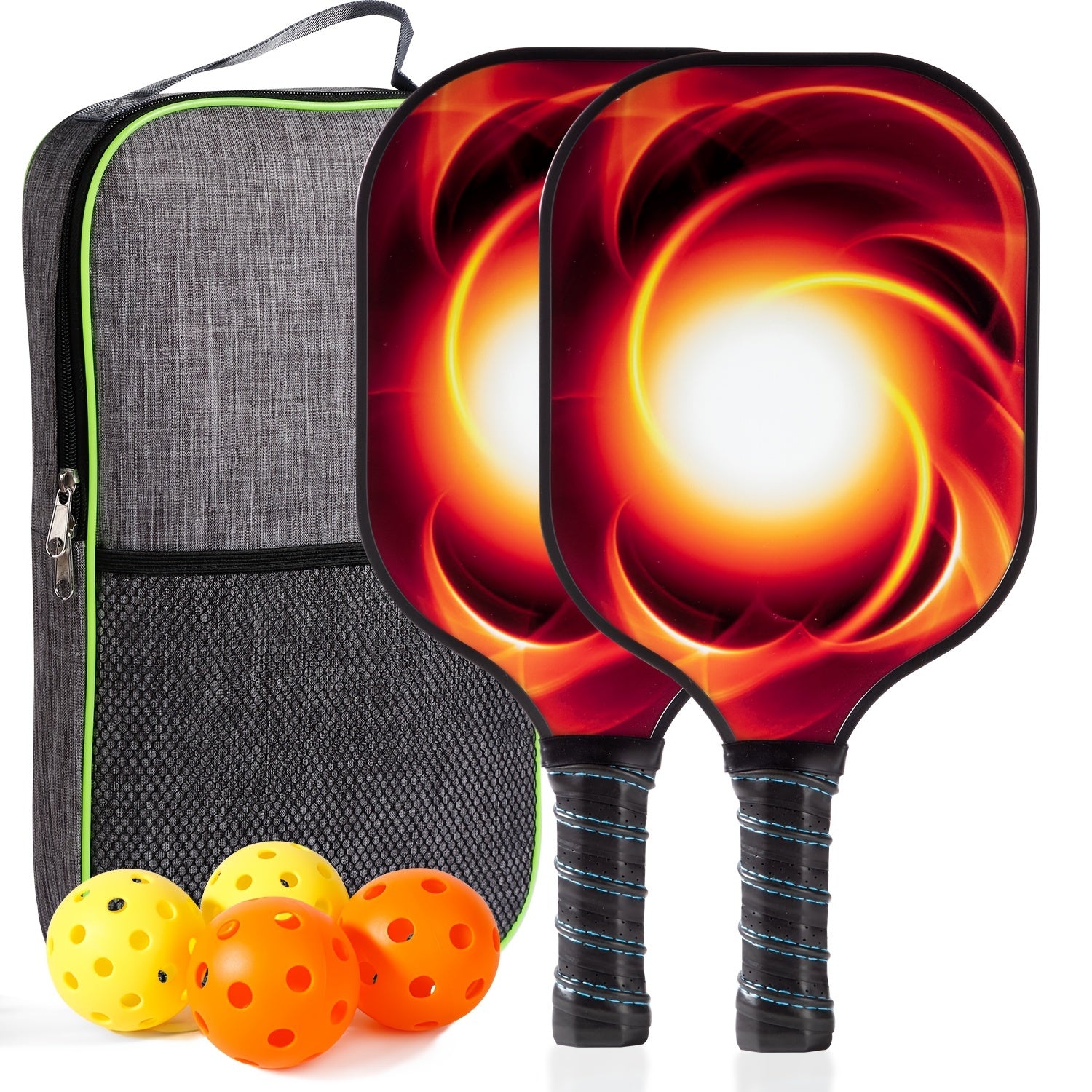 Carbon Fiber Pickleball Set With Paddle and Tote Bag