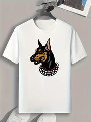 Dog Print Men's Graphic T shirt Casual Comfy Tees For Summer