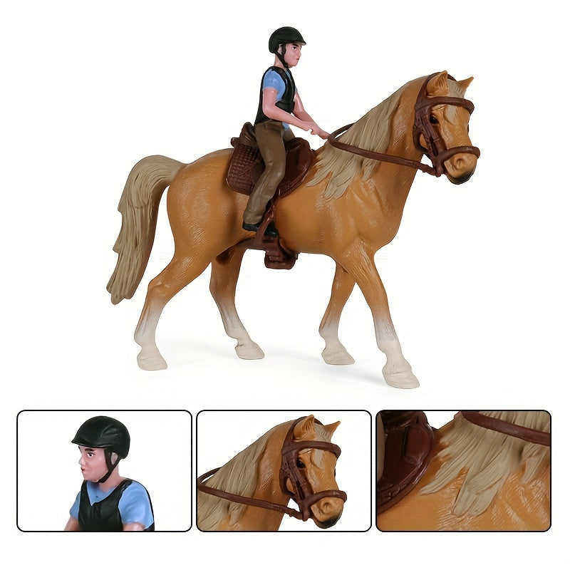 Horse Rider Simulation Cognitive Toy Model Animals Ornaments Christmas