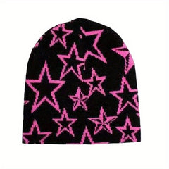 Goth Pentagram Beanie Y2K Star Knit Hat