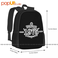 1975 Vintage Aged To Perfection Backpack Large Capacity Sports Bag