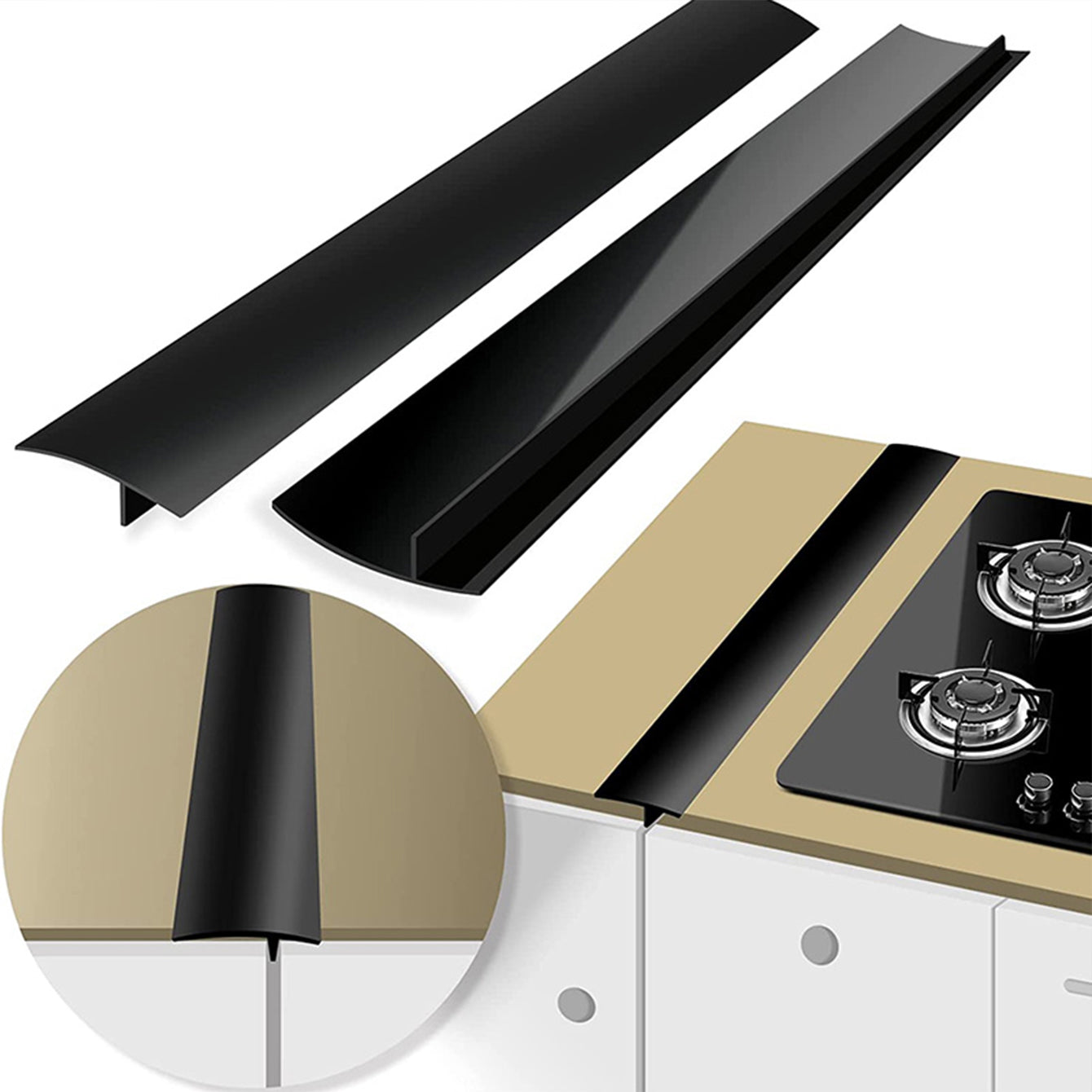 1pc Silicone Counter Gap Filler Stove Counter Gap Cover