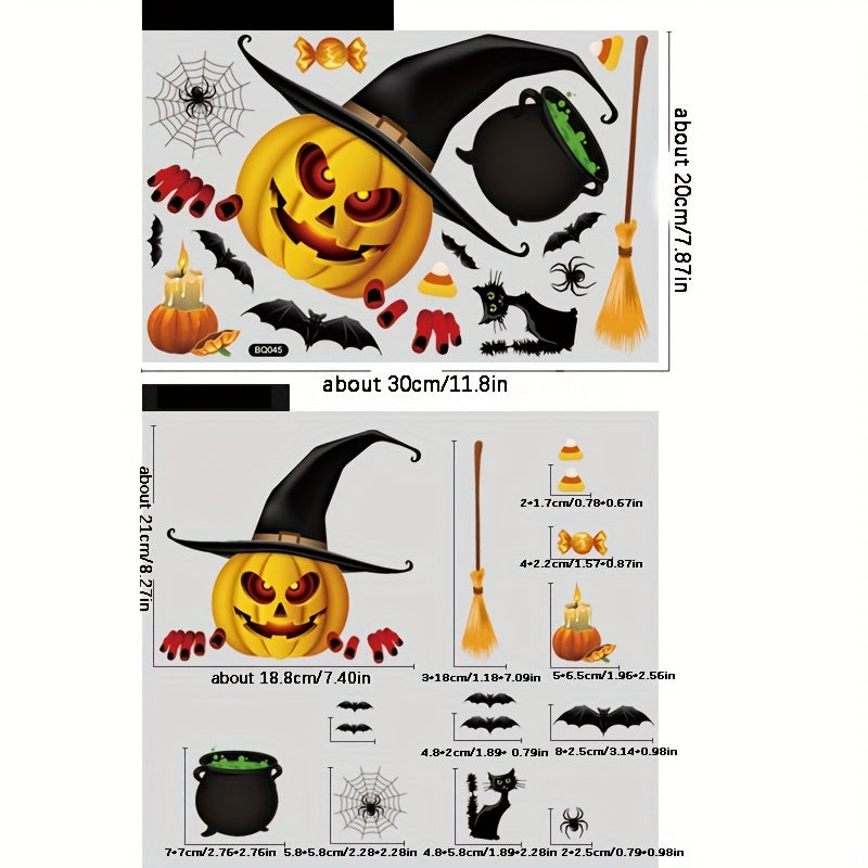 Halloween Scary Wall Stickers Mummy Pumpkin Stickers