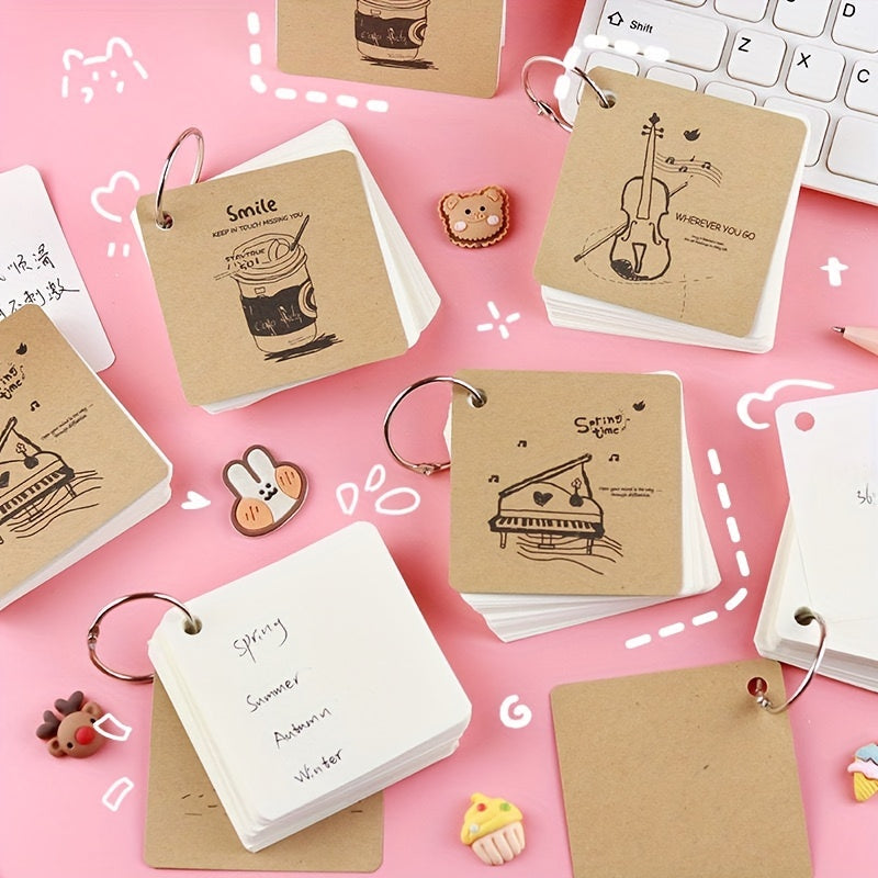 Portable Notepad Loose leaf Book with Iron Ring Buckle