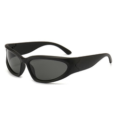 Punk Y2K Wrap Around Sunglasses - Cyber Silvery Glasses - UV400 Protection
