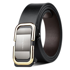 Men's Toothless Leather Pants Belt Automatic Buckle Plus Size