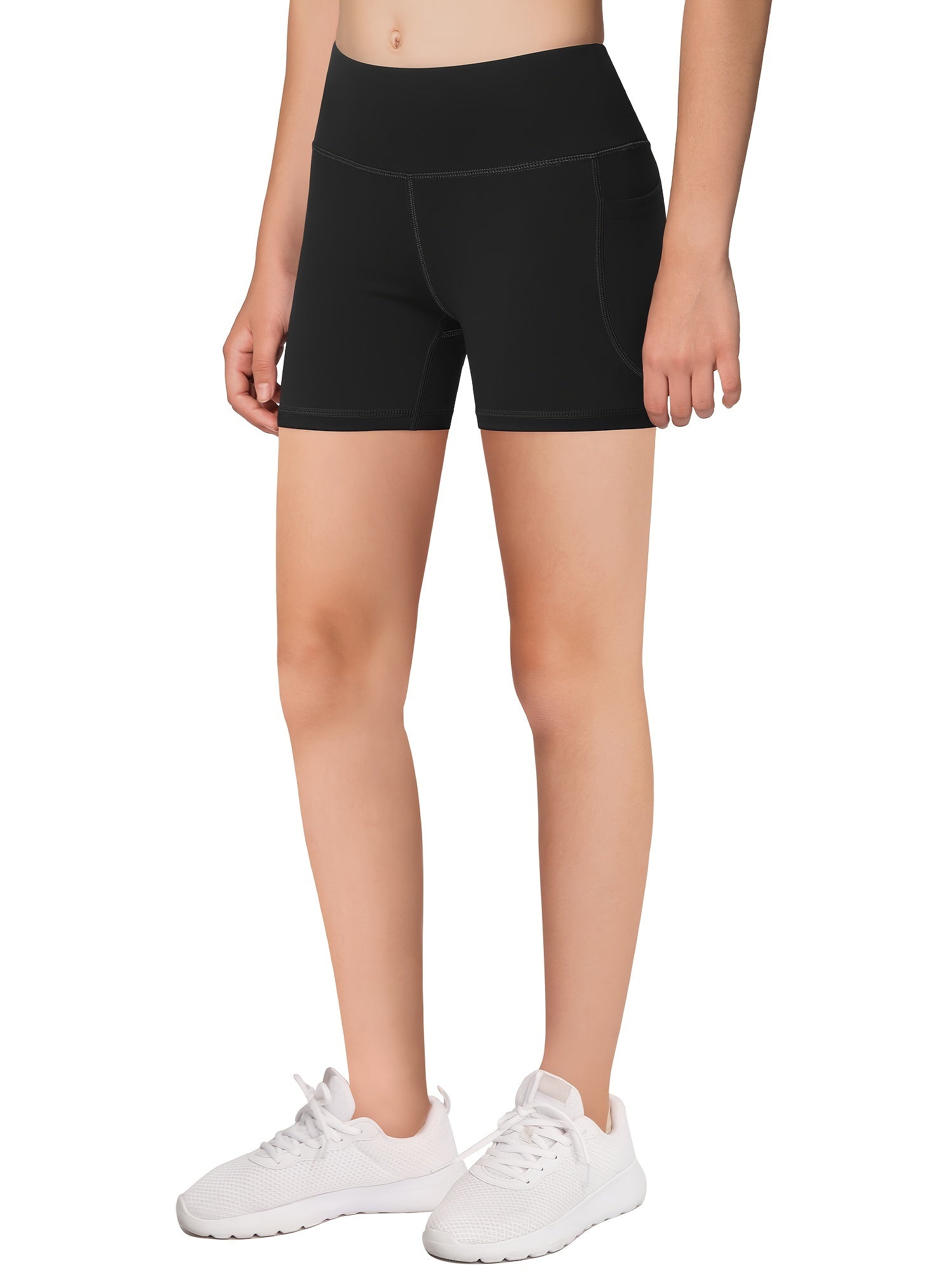 Girls Stretchy Yoga Boxer Shorts for Sports Running