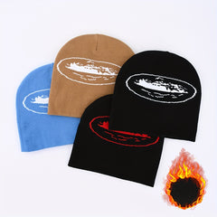 Y2K Winter Knitted Hat Hip hop Warm Coldproof Ear Protection Beanies