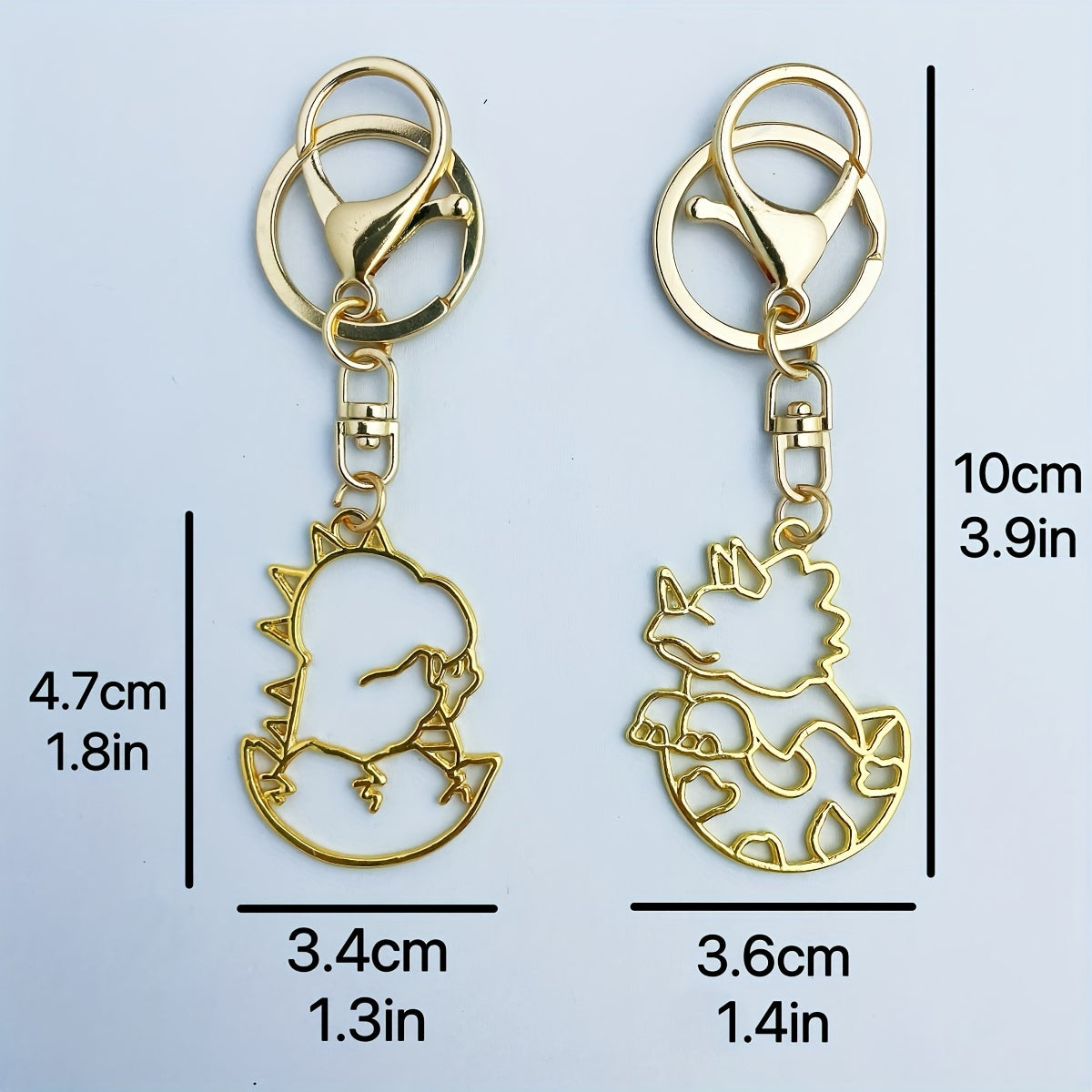 Hollow Out Dinosaur Keychain for Bags Backpacks Wallets Car Keys DIY Accessories
