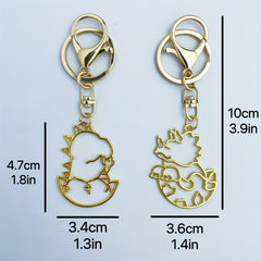 Hollow Out Dinosaur Keychain for Bags Backpacks Wallets Car Keys DIY Accessories