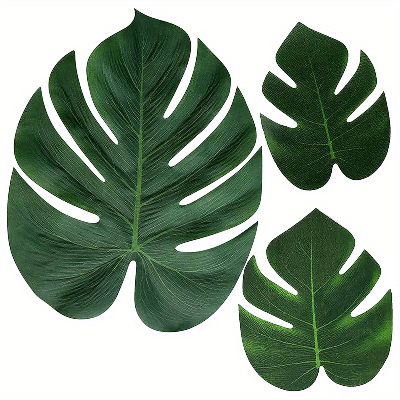 Tropical Palm Leaf Plants Hawaii Jungle Party Table Decor