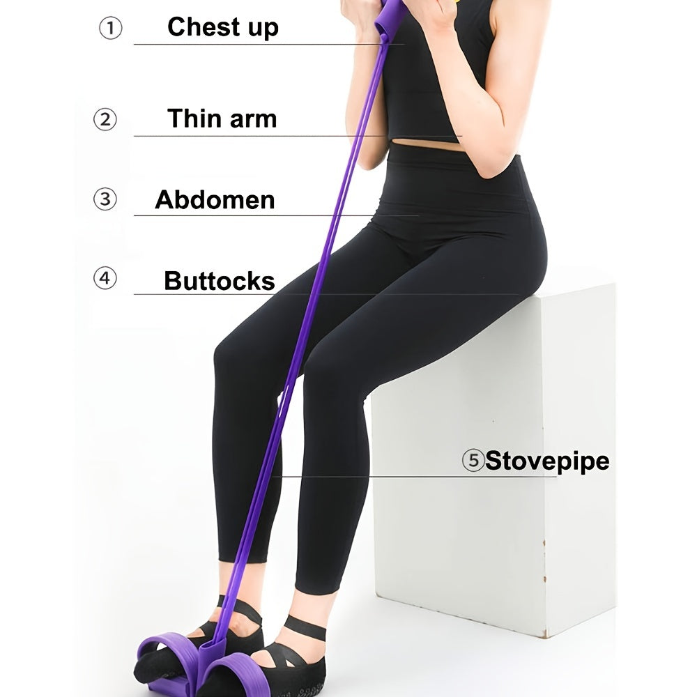 Latex Yoga Pedal Puller Resistance Band for Home Gym Arm Waist Training