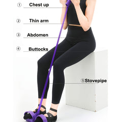 Latex Yoga Pedal Puller Resistance Band for Home Gym Arm Waist Training