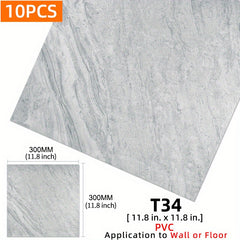 PVC Marble Floor Stickers Self Adhesive Waterproof Bathroom Decoration