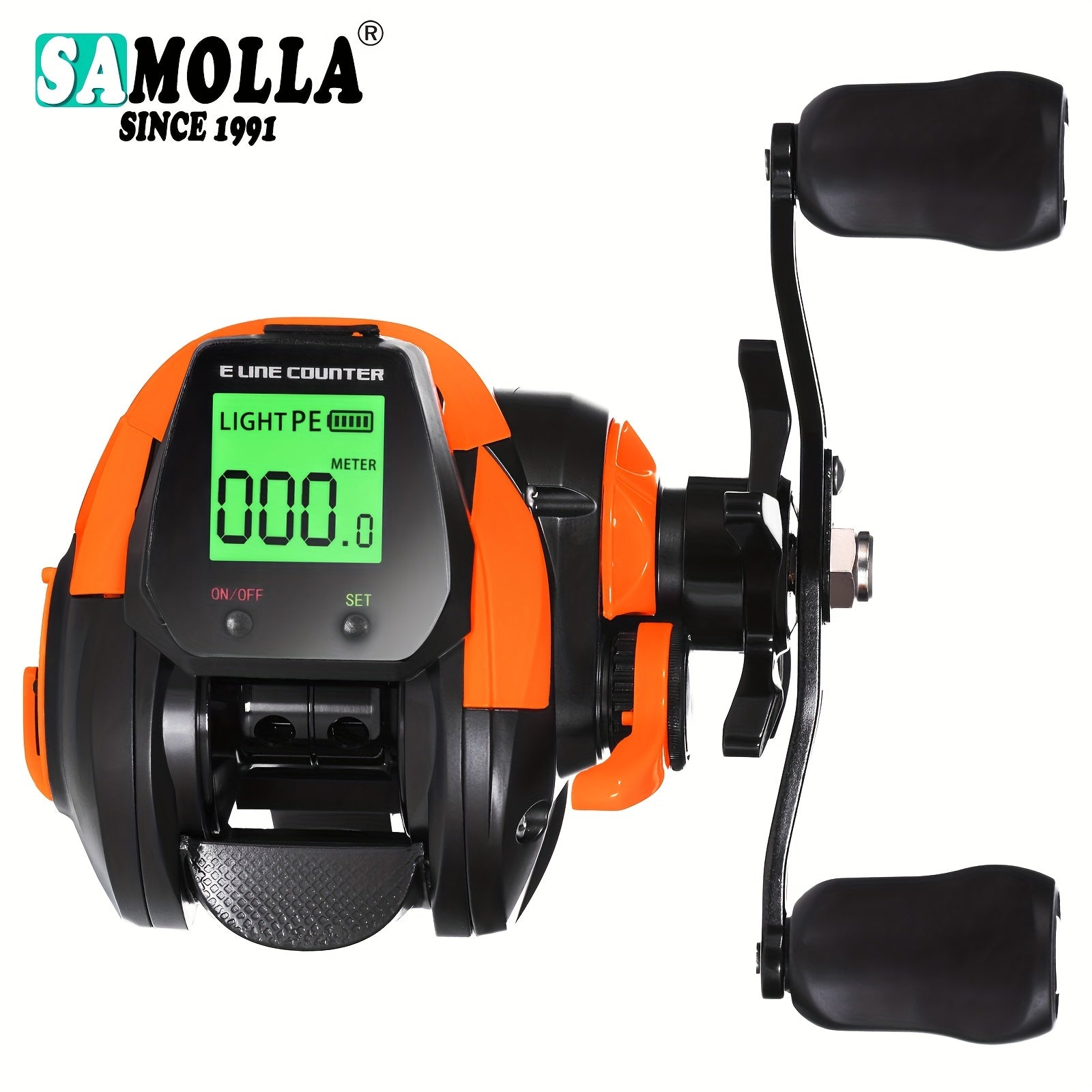 Big Led Screen Electronic Baitcasting Fishing Reel High Speed 7 2 1 10kg