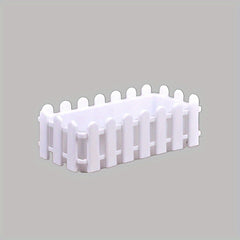 Rectangular Fence Flower Pots for Balcony, Pastoral Design
